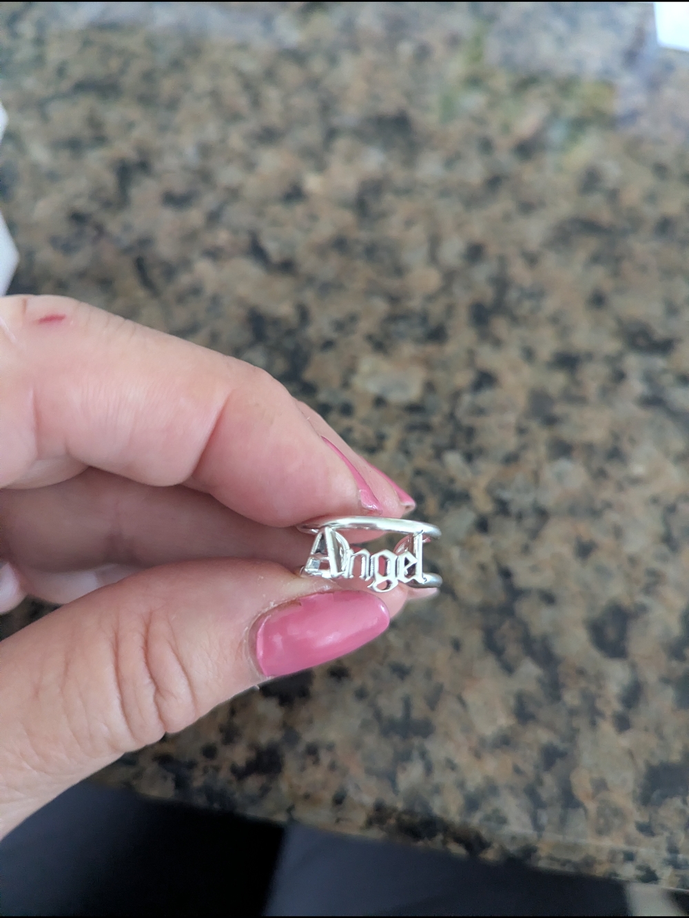 Pandora Silver 'Angel' Script Ring - Silver - Picture 3 of 3